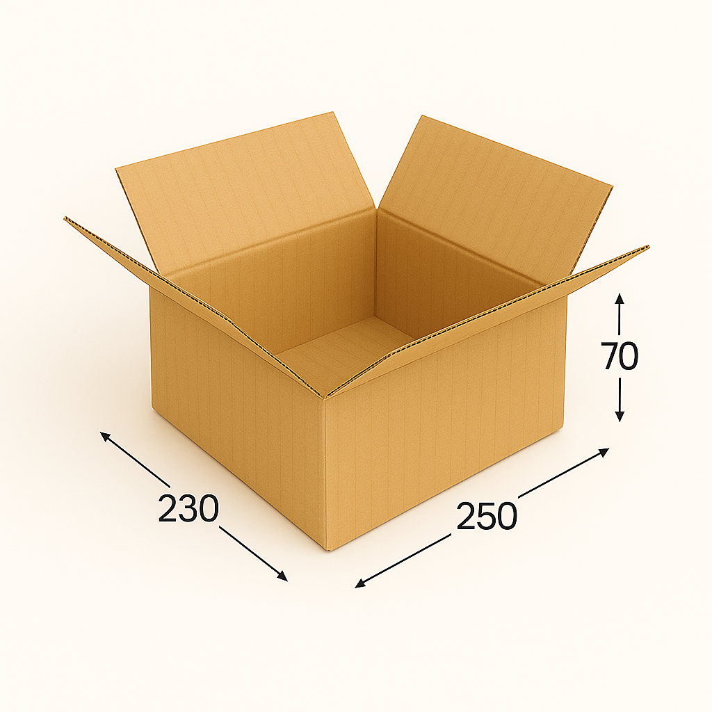 Коробка картонная 250х230х70 мм